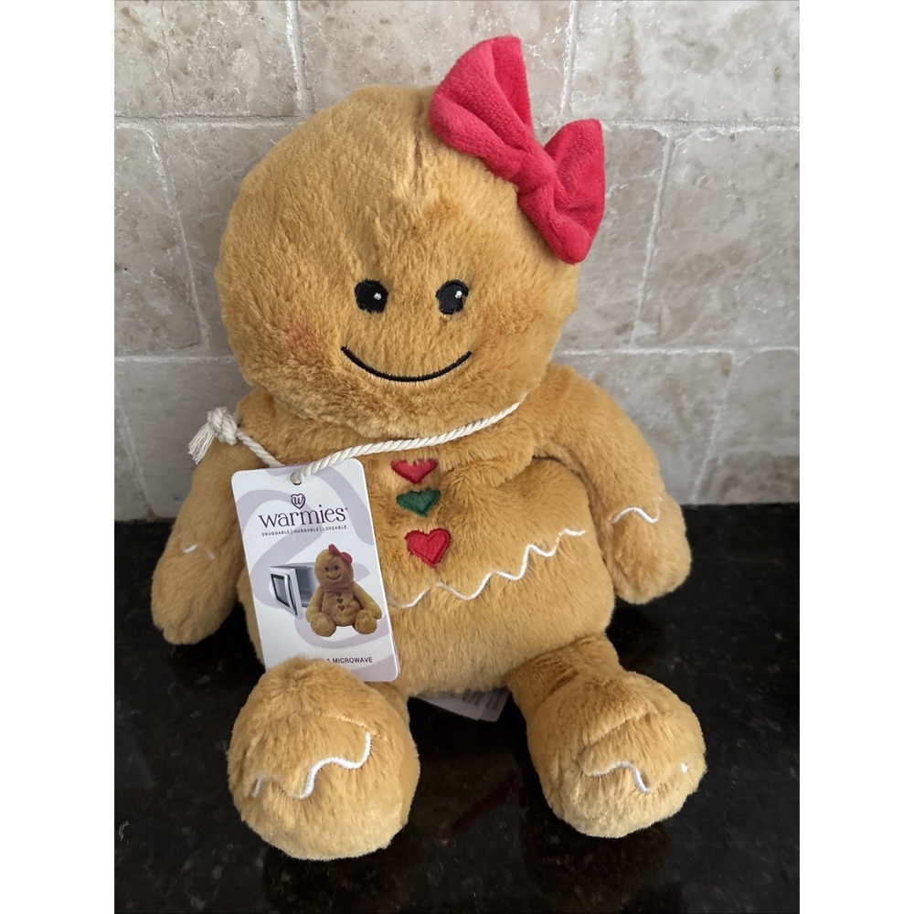 NWT Warmies Heatable Gingerbread Girl Microwaveable Plush French Lavender Scent